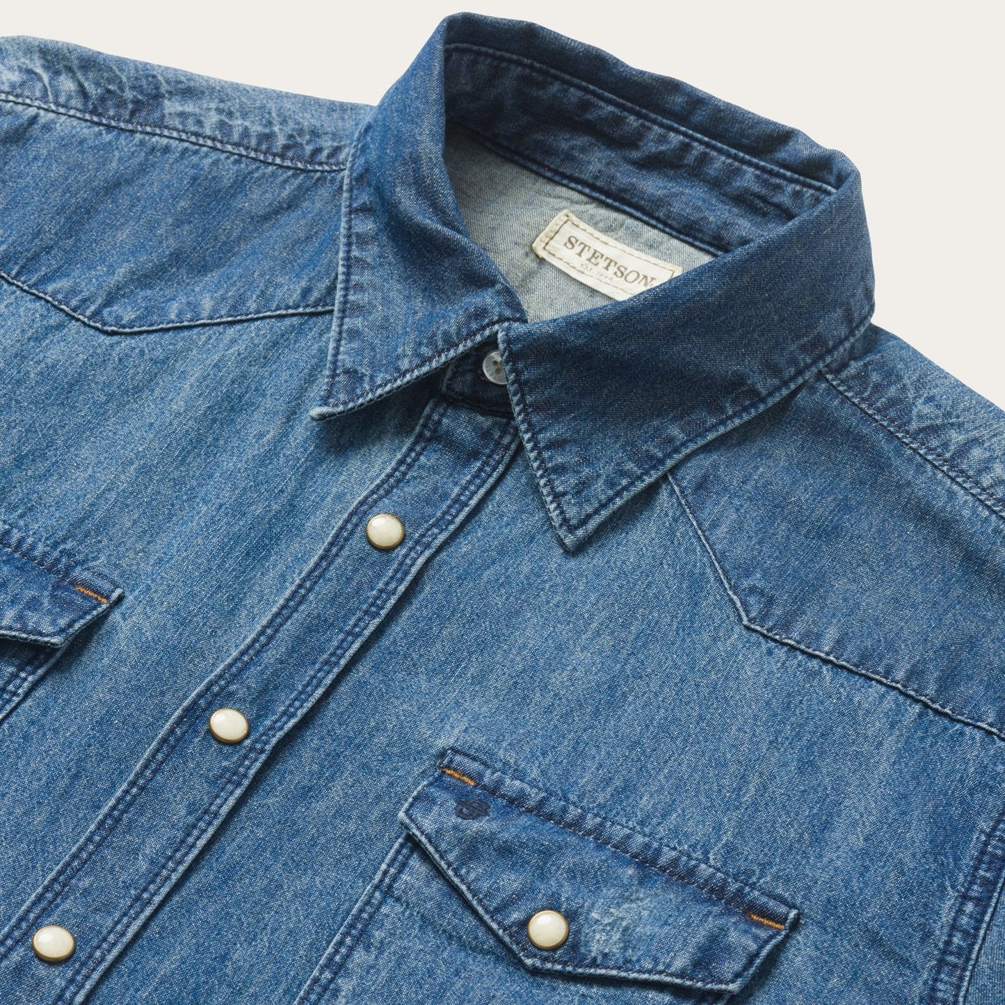 Blue Medium Blue Denim Shirt / Stetson