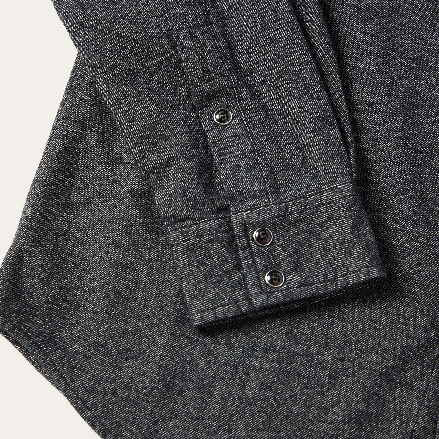 Black Brushed Twill Western Shirt / Stetson