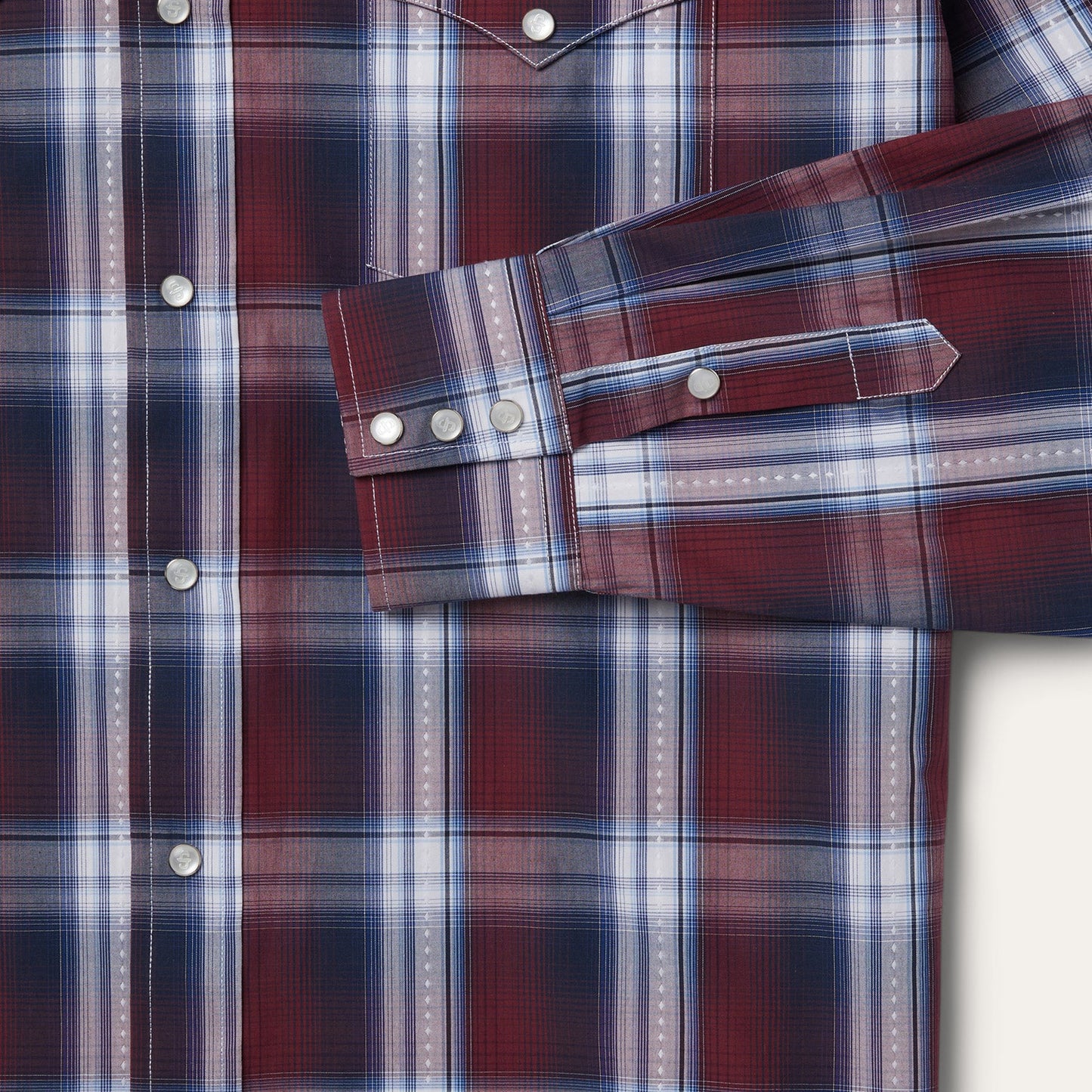Wine Good Luck Plaid Western Shirt / Stetson