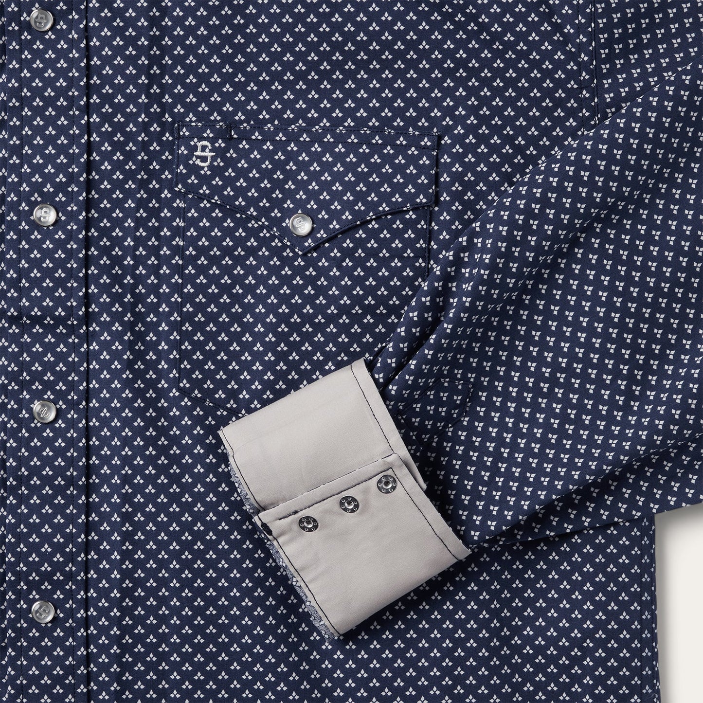 Blue Blue Polaris Geo Print Western Shirt / Stetson