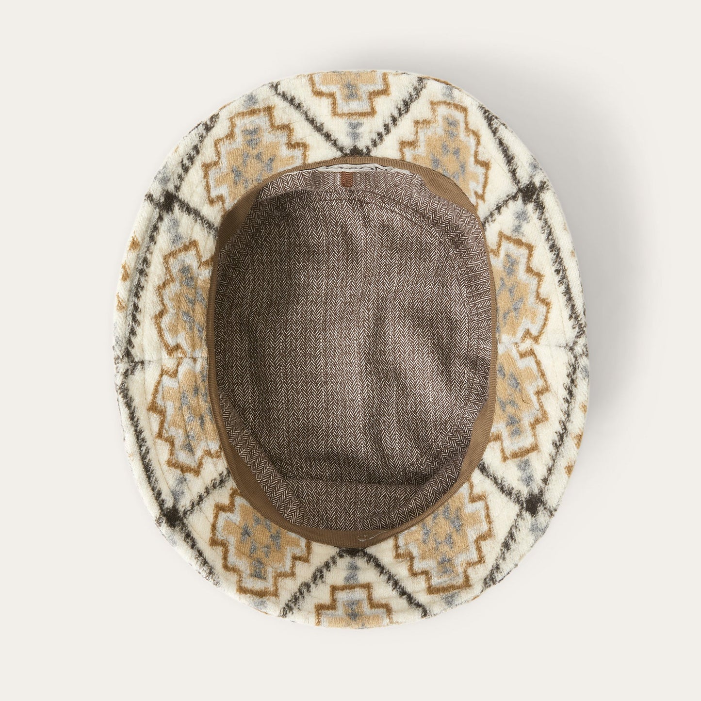 Off White / Beige Navajo Jersey Bucket Hat / Stetson