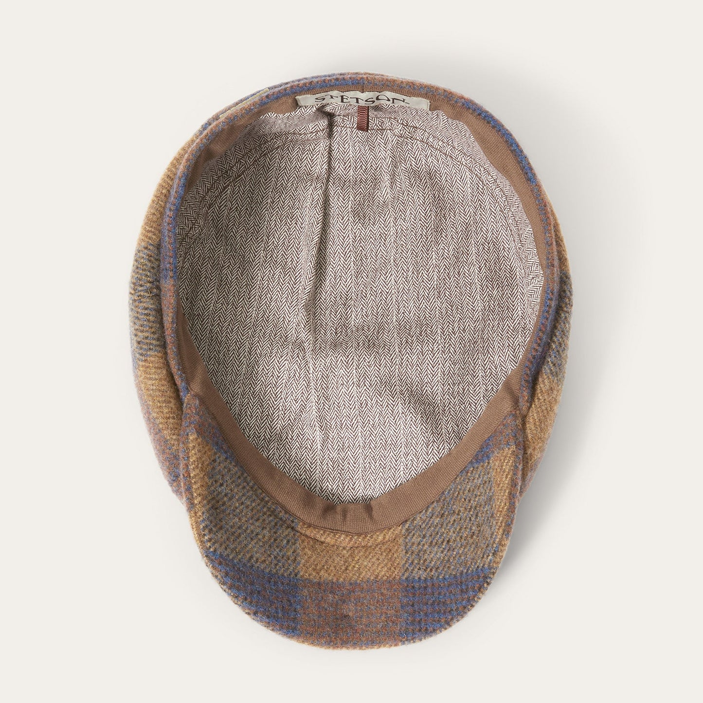 Cognac/Sand/Blue Wool Check Hatteras / Stetson