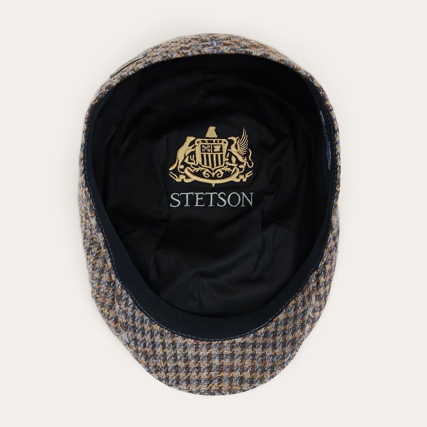 Multicolor Houndstooth Linen/Cotton Houndstooth Driver Cap / Stetson