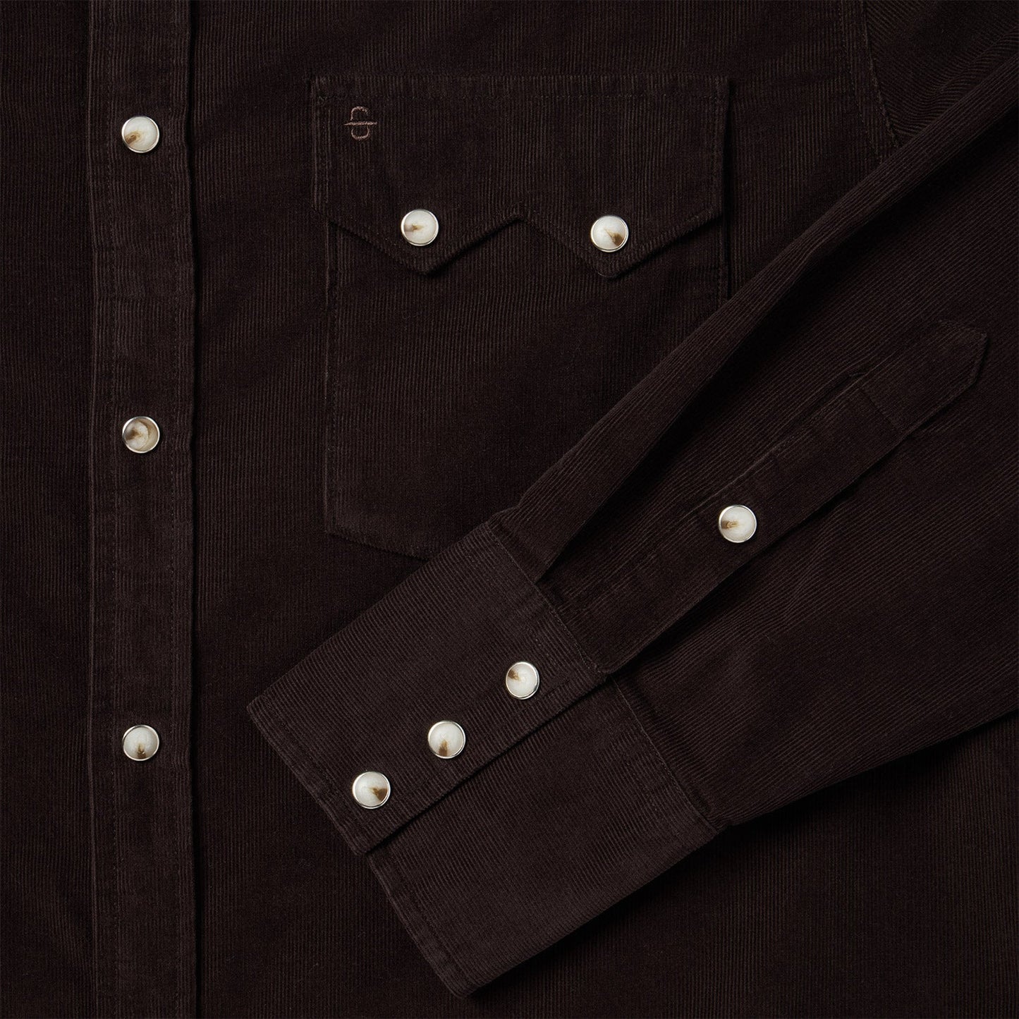 Brown Corduroy Western Shirt / Stetson