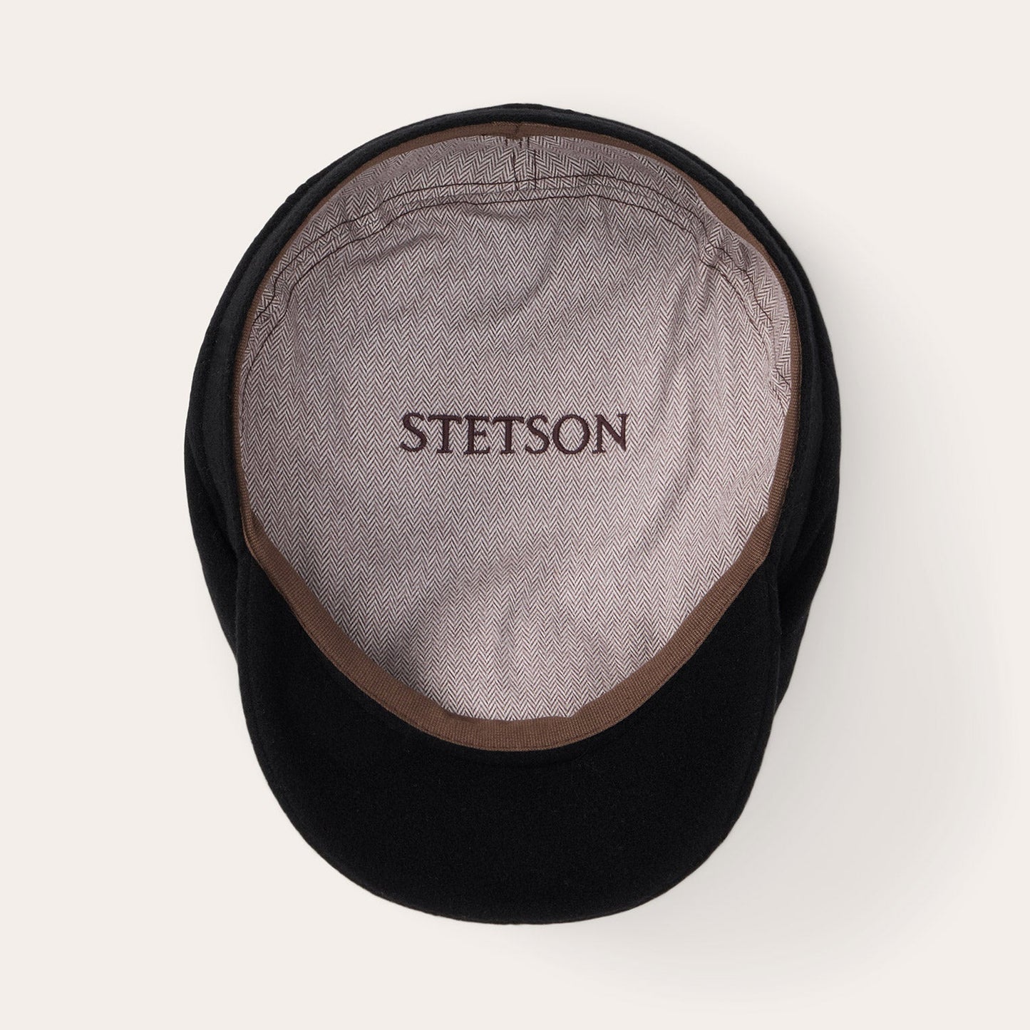 Black Wool Cashmere Driver Cap / Stetson