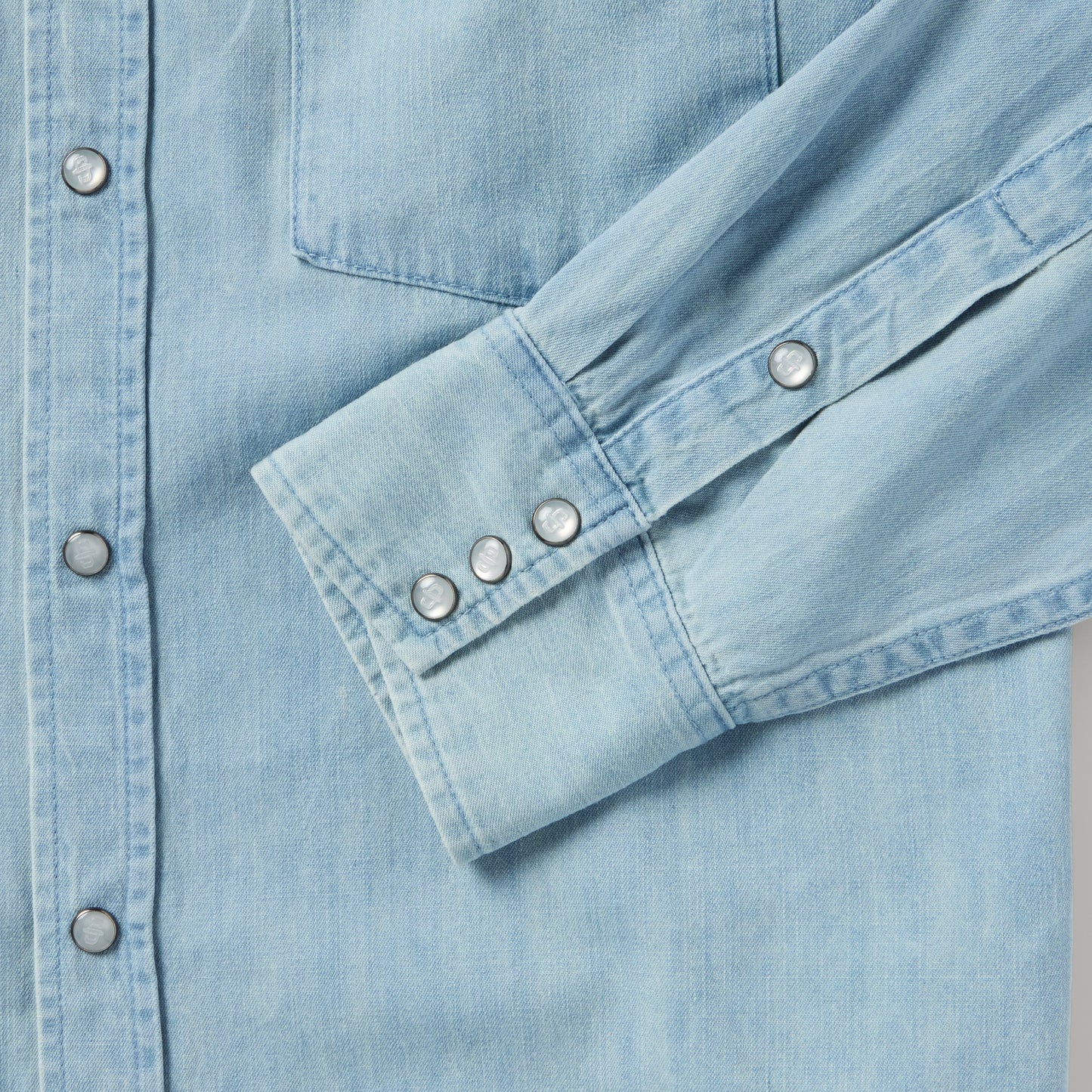 Blue Chambray Oxford Western Shirt / Stetson