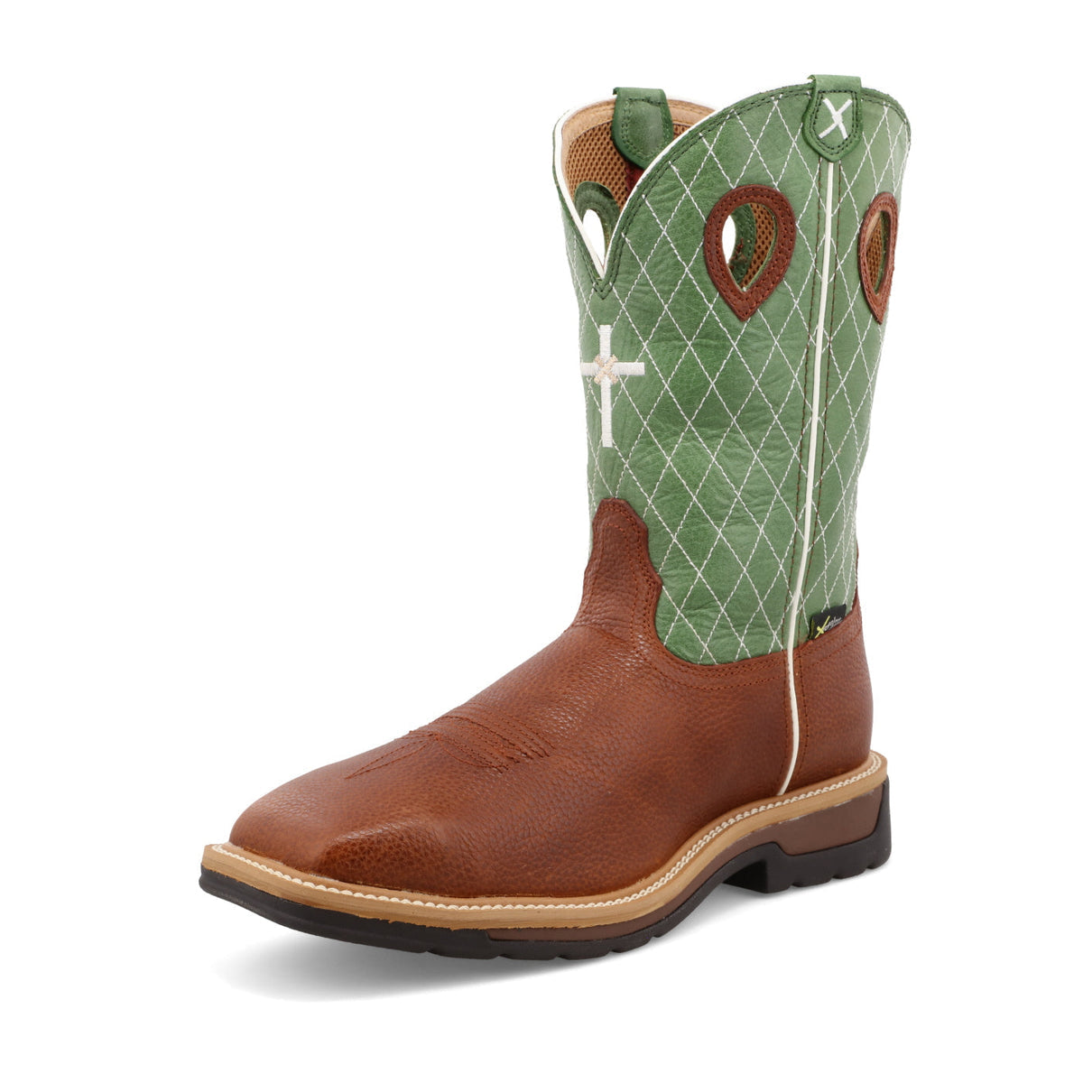 Cognac Glazed Pebble & Lime,7,D - Medium