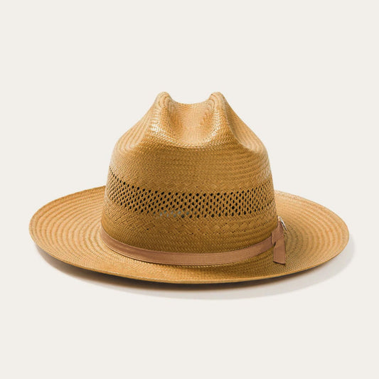 Cognac Open Road Vented Straw Cowboy Hat / Stetson