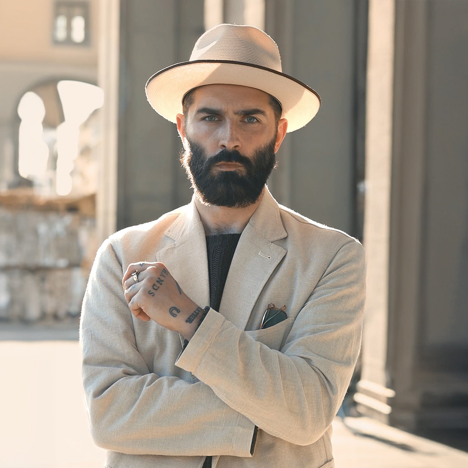 Natural Stratoliner Hemp Fedora / Stetson