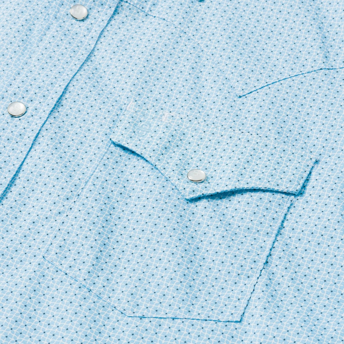 Blue Blue Lattice Print Western Shirt / Stetson
