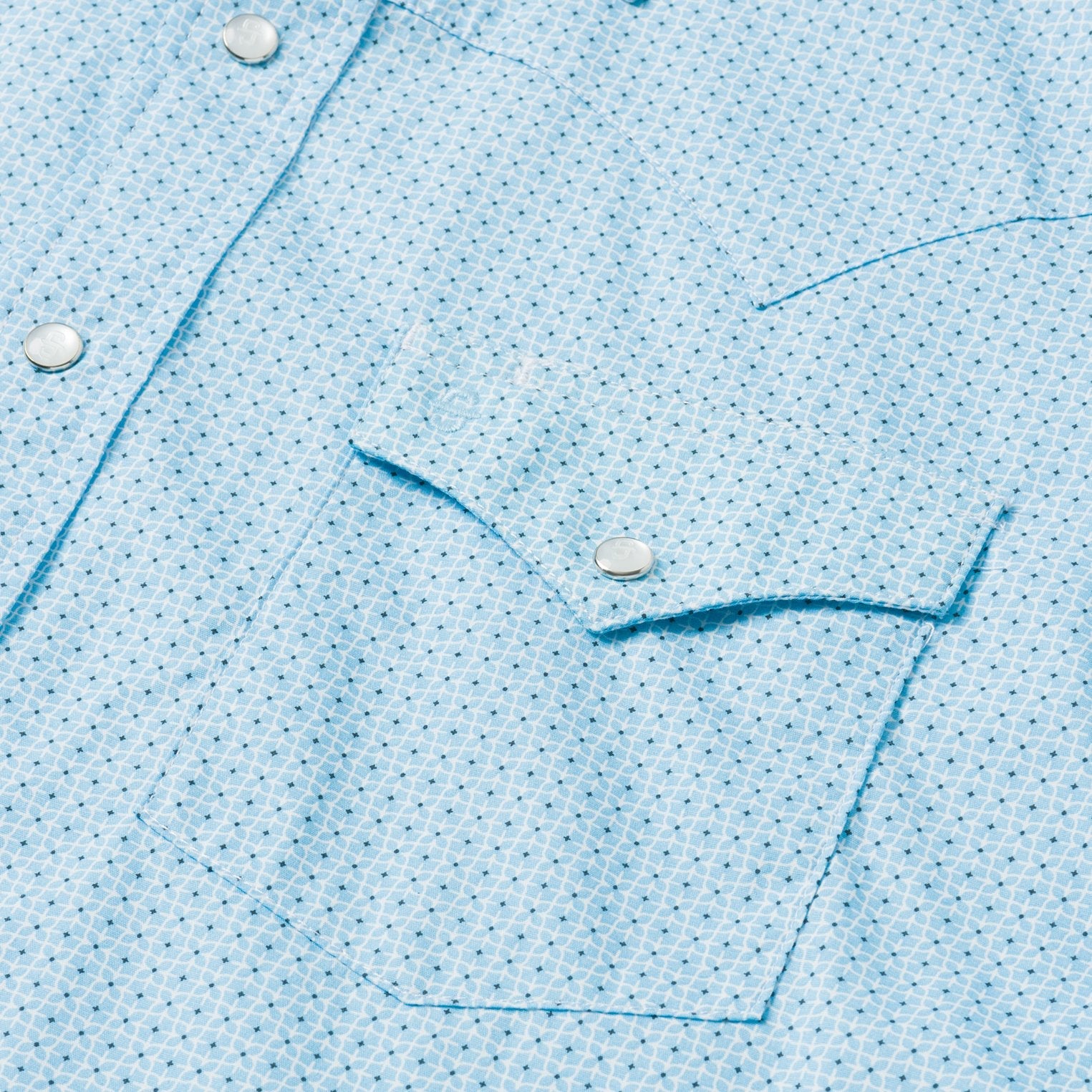 Blue Blue Lattice Print Western Shirt / Stetson
