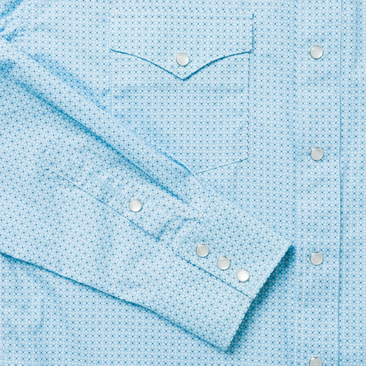 Blue Blue Lattice Print Western Shirt / Stetson