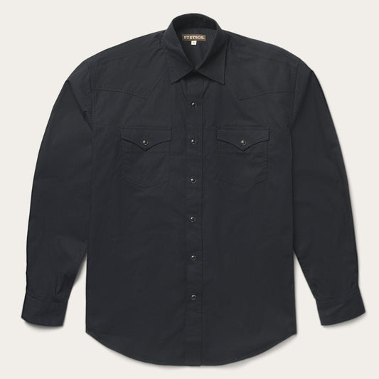 Black Classic Western Shirt in Black / Stetson