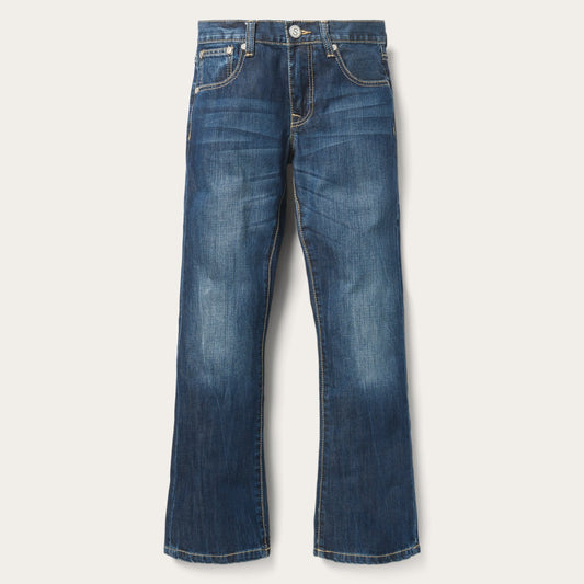 Blue 1014 Fit Semi-Destructed Wash Jeans / Stetson