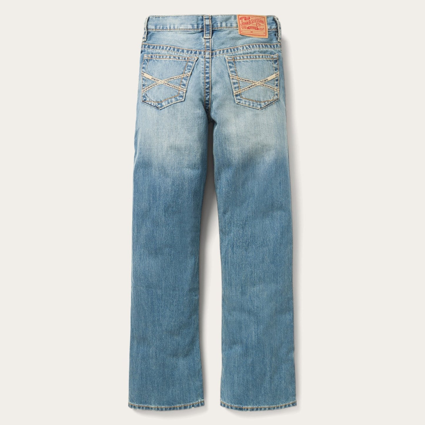 Blue 1520 Fit Light Wash Jeans With Tacking / Stetson