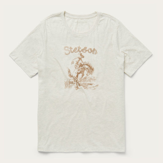 White Giddy Up Graphic Tee / Stetson