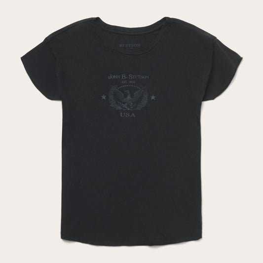 Black John B. Stetson Eagle Graphic Tee / Stetson