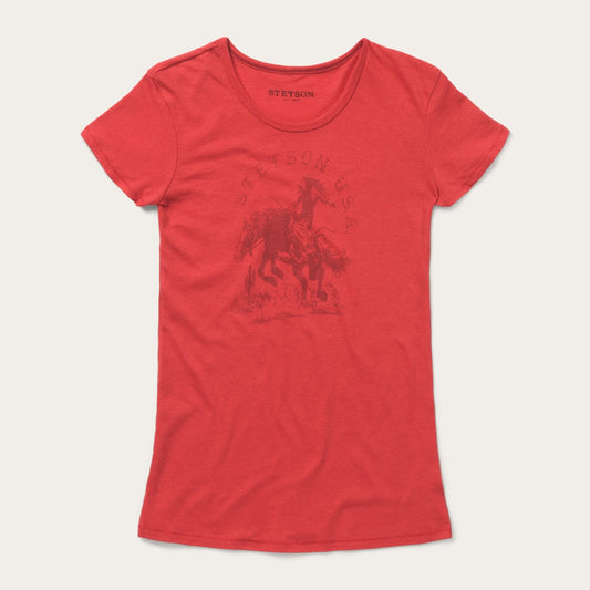 Red Cowgirl Graphic Tee / Stetson