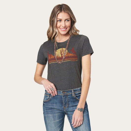Grey Riding Into The Sunset Graphic Tee / Stetson