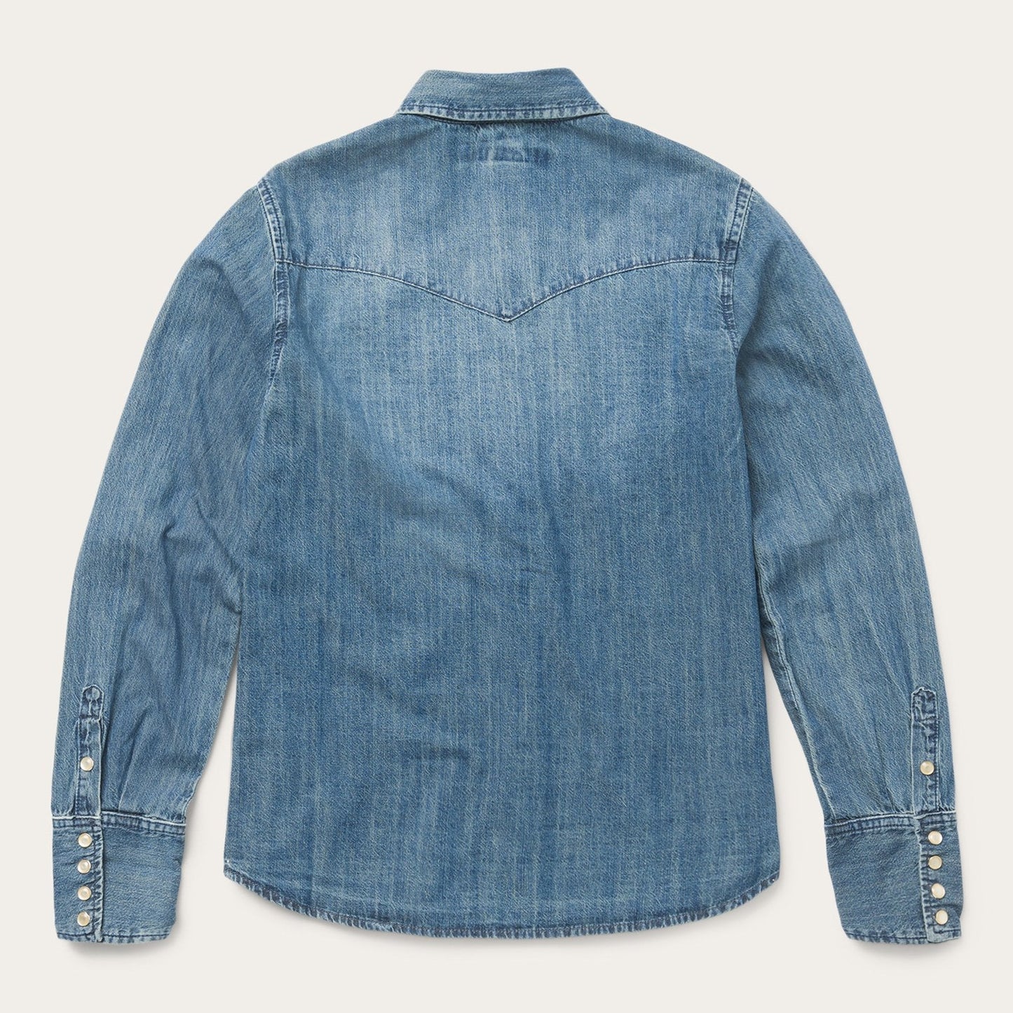 Blue Denim Snap Front Western Shirt / Stetson