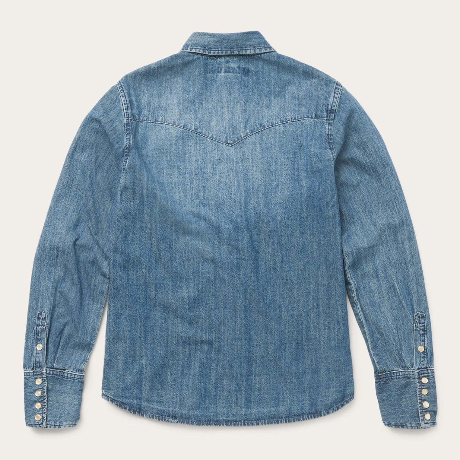 Blue Denim Snap Front Western Shirt / Stetson