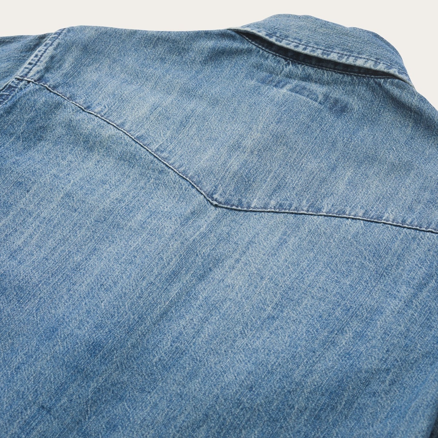 Blue Denim Snap Front Western Shirt / Stetson