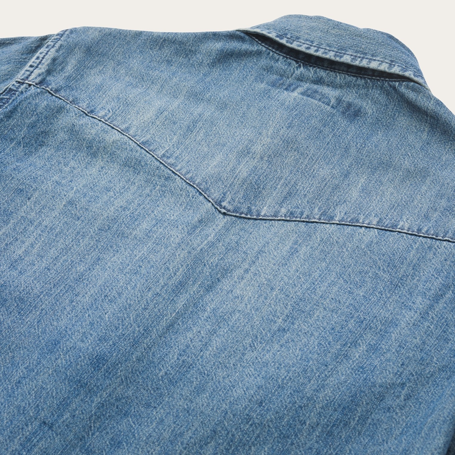 Blue Denim Snap Front Western Shirt / Stetson