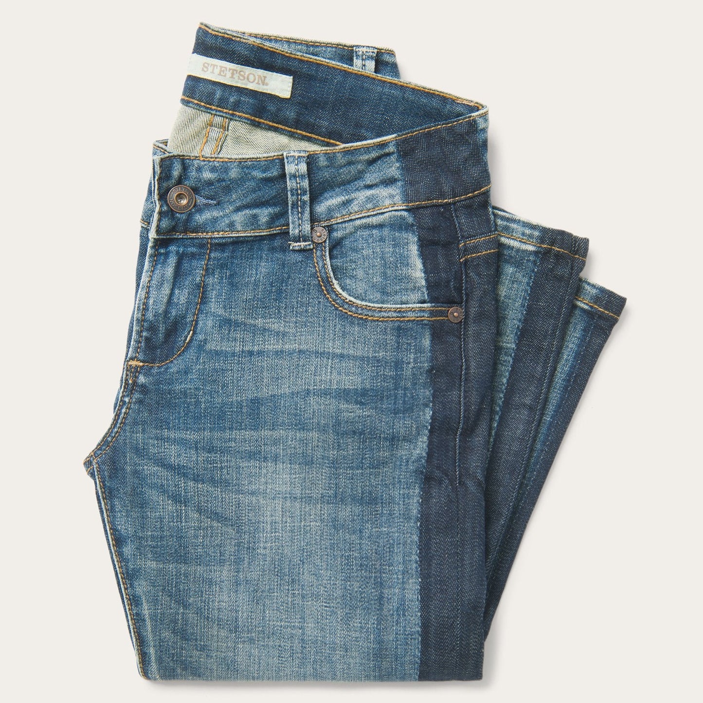 Blue Skinny Fit Stripe Leg Jean / Stetson