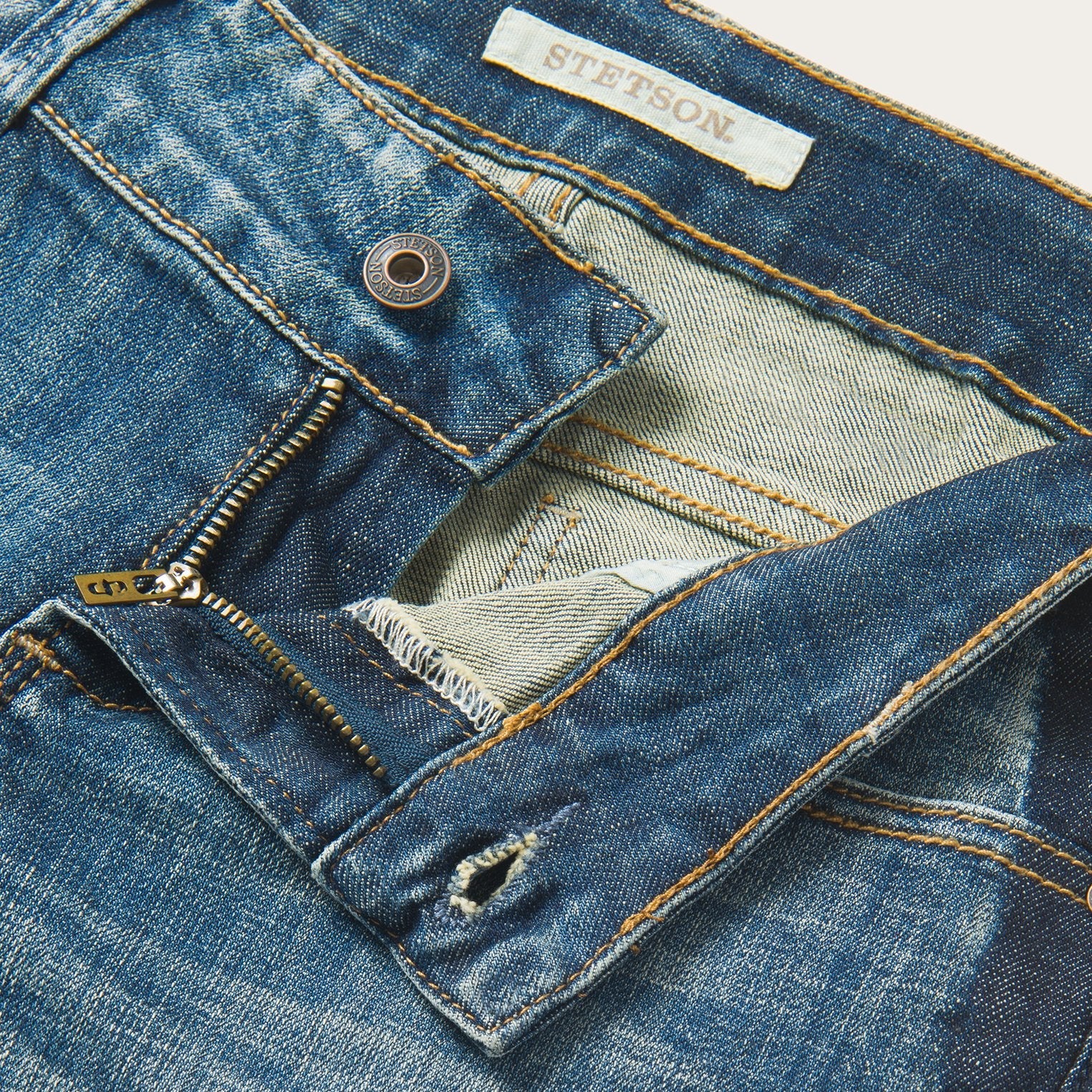 Blue Skinny Fit Stripe Leg Jean / Stetson