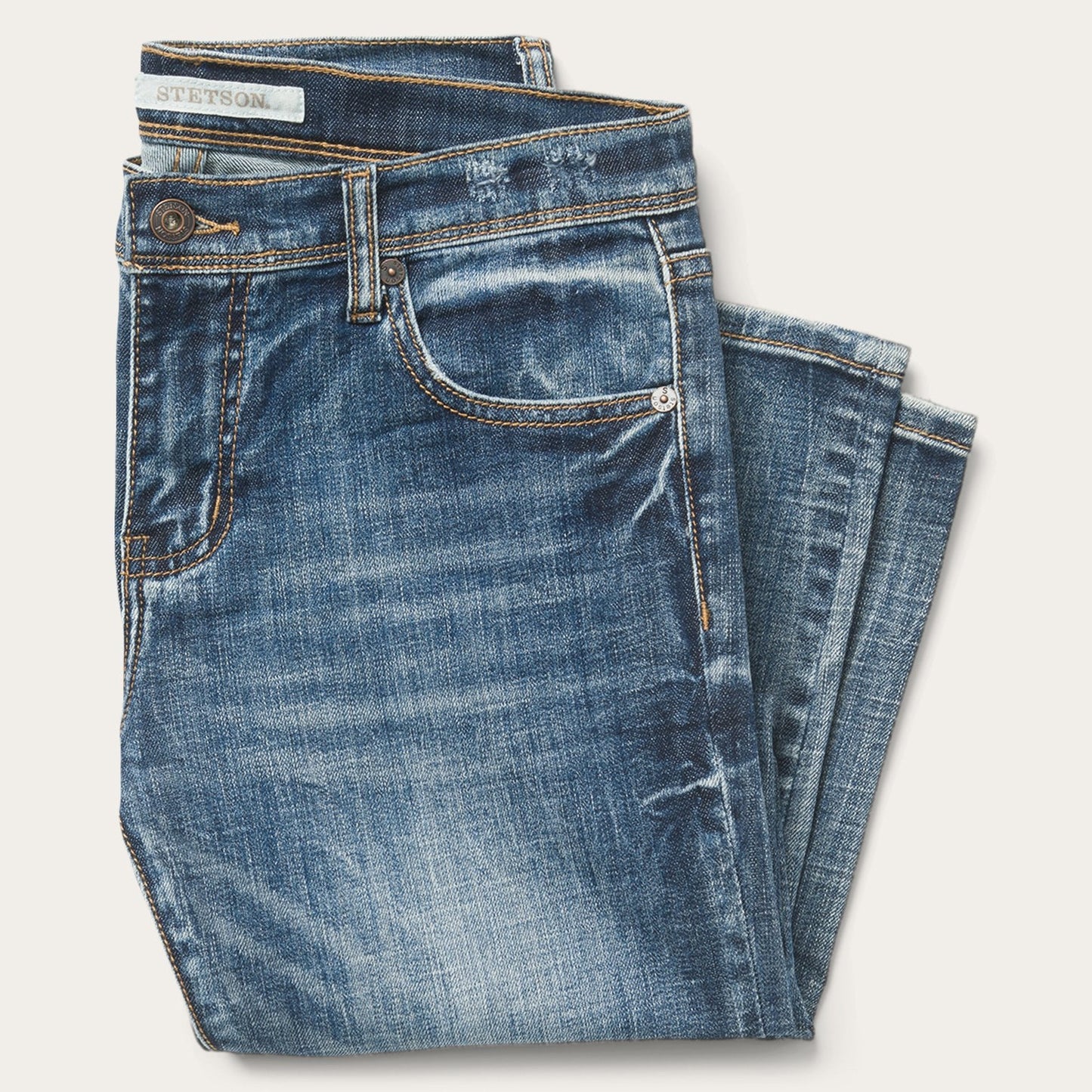 Blue Ankle-Length Boyfriend Fit Jean / Stetson