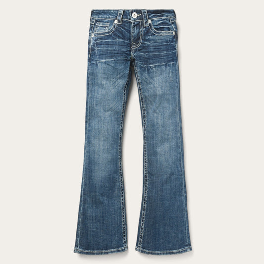 Blue 816 Fit Jeans With White "S" Back Pocket / Stetson