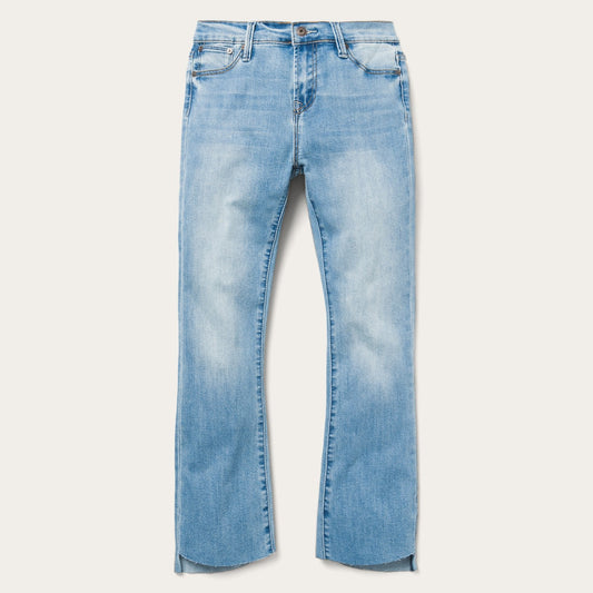 Blue High Waist Flare Crop Jean / Stetson