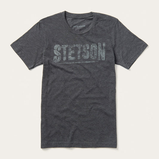 Grey Distressed Stetson Graphic Tee / Stetson
