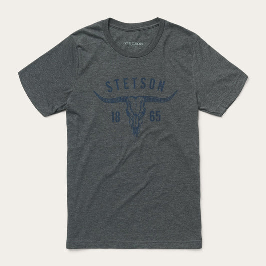 Grey Longhorn Graphic Tee / Stetson