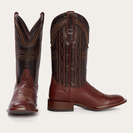Brown Denver Brown Goat Hand Stitched Cowboy Boot / Stetson