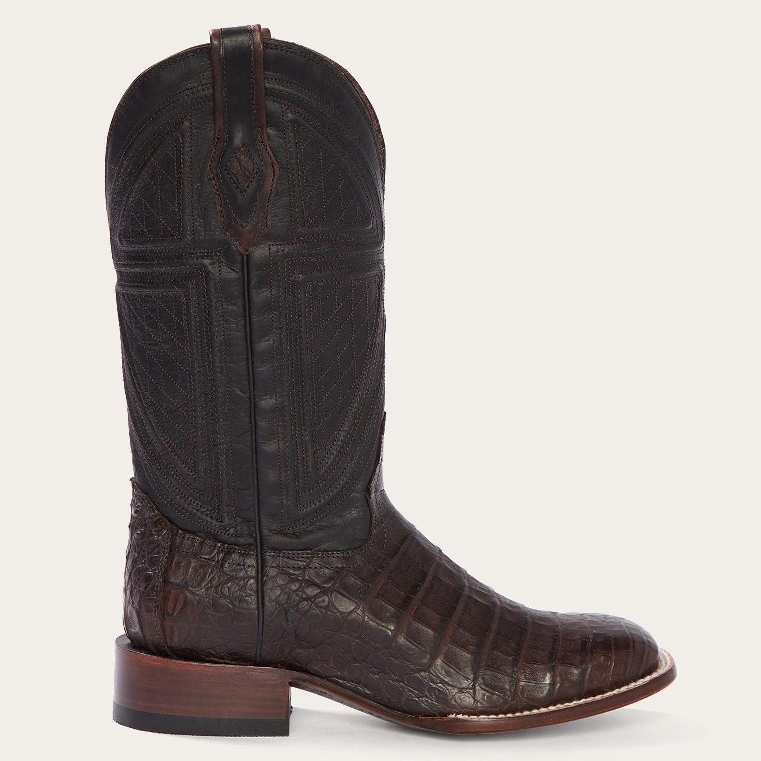 Brown Kaycee Brown Caiman Belly Cowboy Boot / Stetson