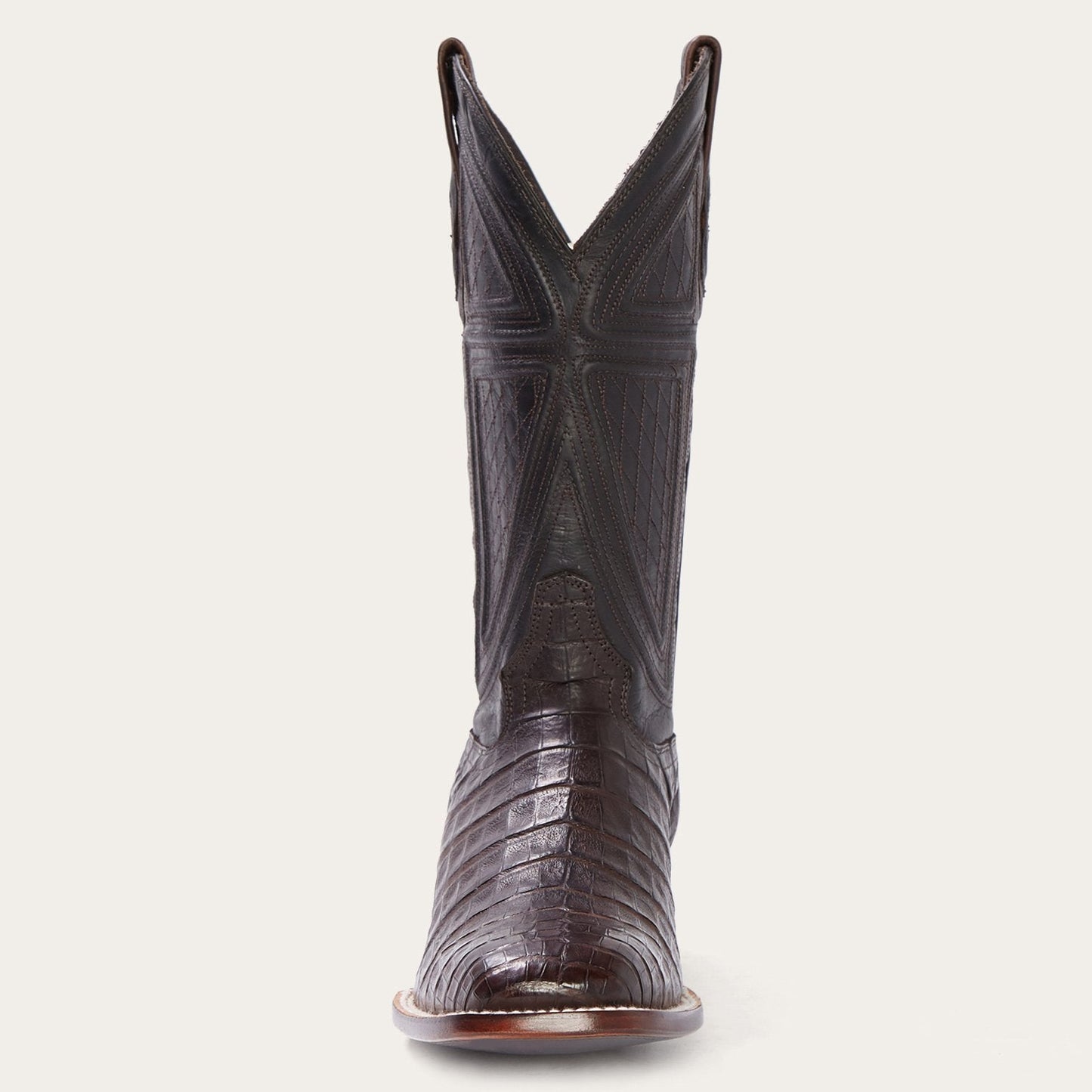Brown Kaycee Brown Caiman Belly Cowboy Boot / Stetson