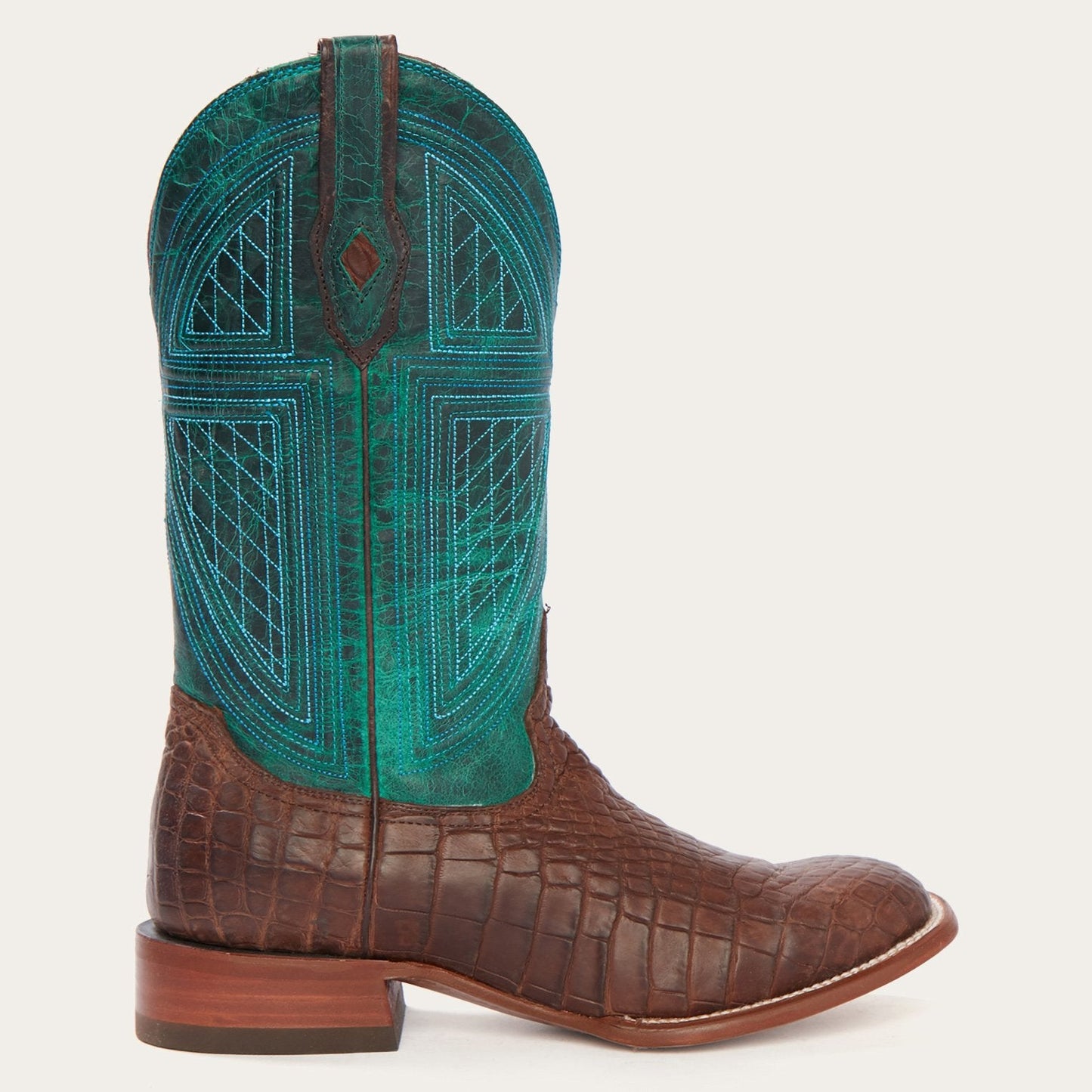 Brown Big Horn Tobacco Alligator Cowboy Boot / Stetson