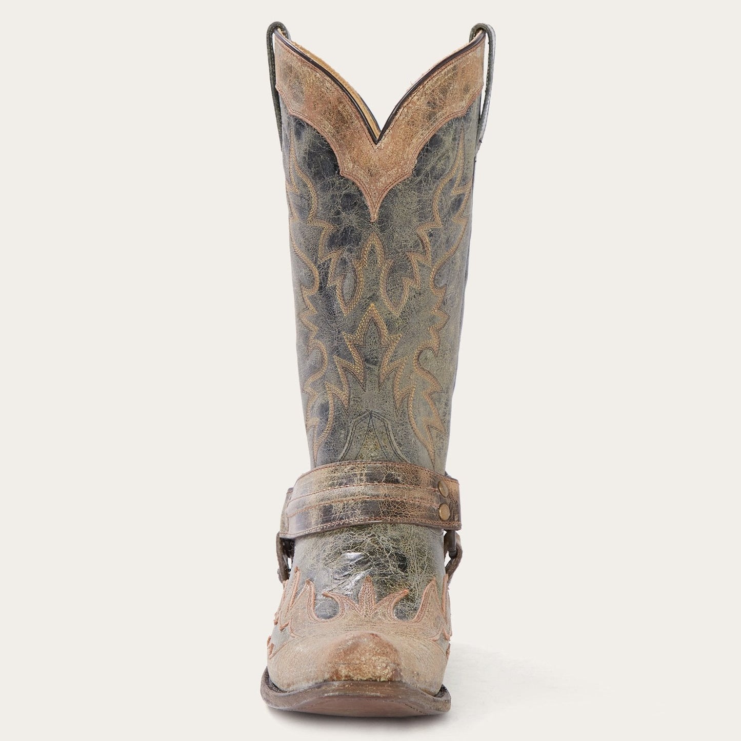 Black Sundance Kid Washed Crater Black Cowboy Boot / Stetson