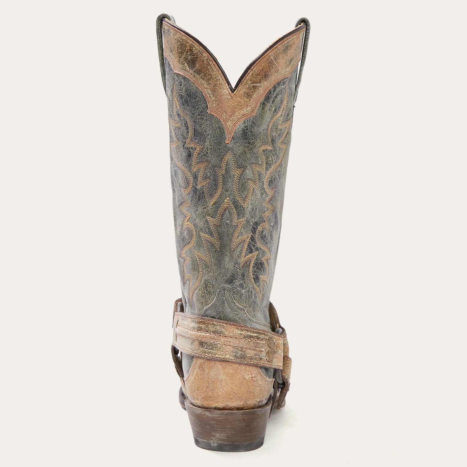 Black Sundance Kid Washed Crater Black Cowboy Boot / Stetson
