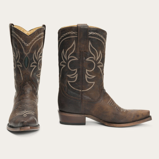 Brown Iris Mid-Calf Embroidered Boot / Stetson