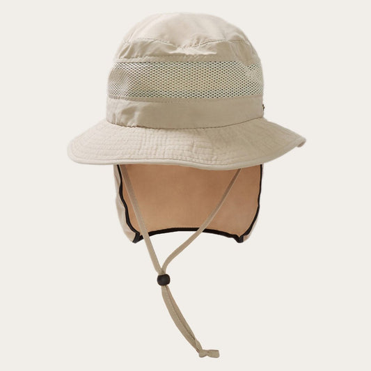 Khaki Switchback 'No Fly Zone' Mesh Bucket Hat / Stetson