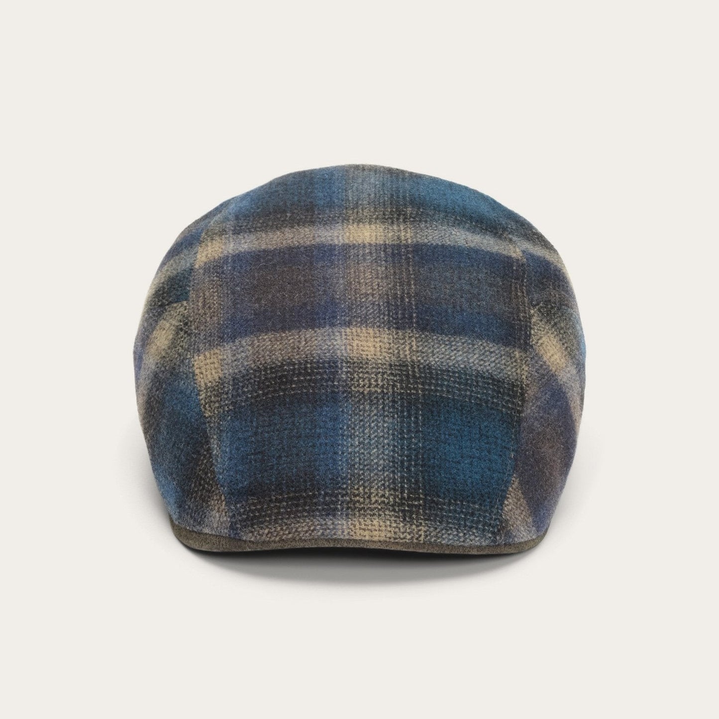Blue Beige Check Ivy Virgin Wool Cap / Stetson