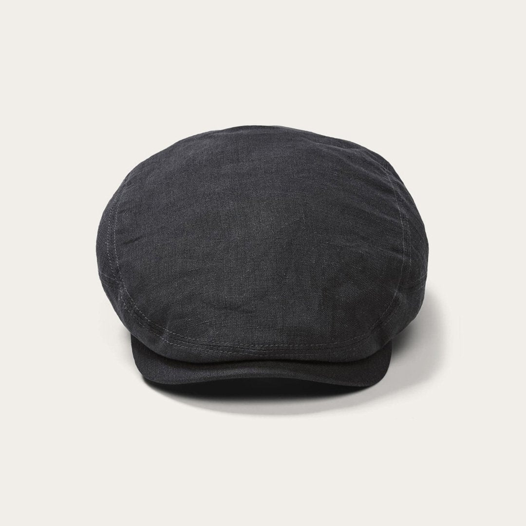 Black Premium Linen Driver Cap / Stetson