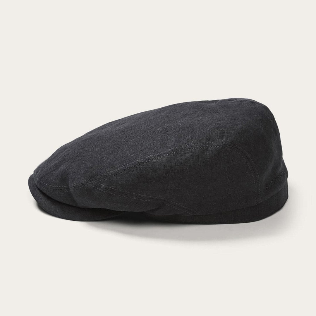 Black Premium Linen Driver Cap / Stetson