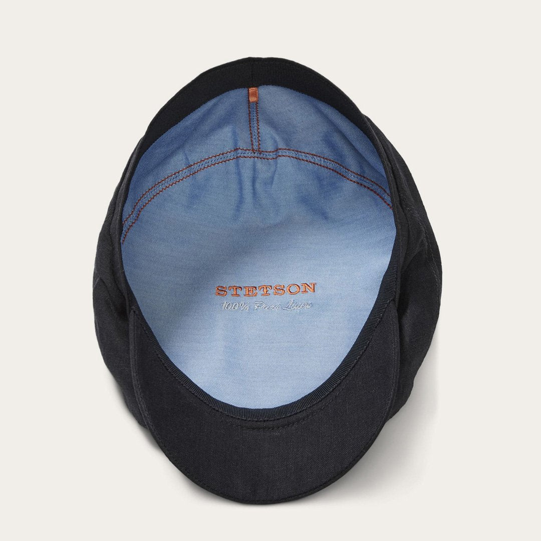 Black Premium Linen Driver Cap / Stetson