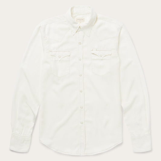 White Cream Twill Shirt / Stetson