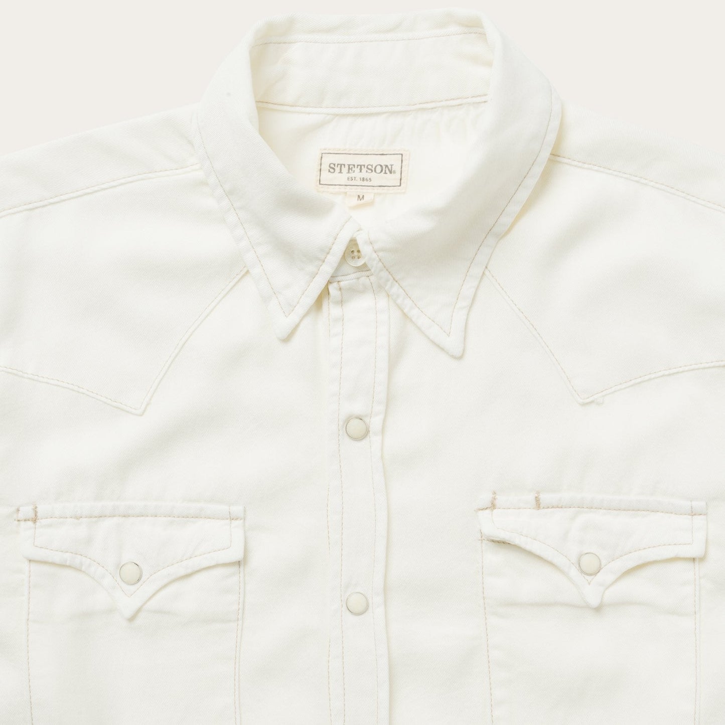 White Cream Twill Shirt / Stetson