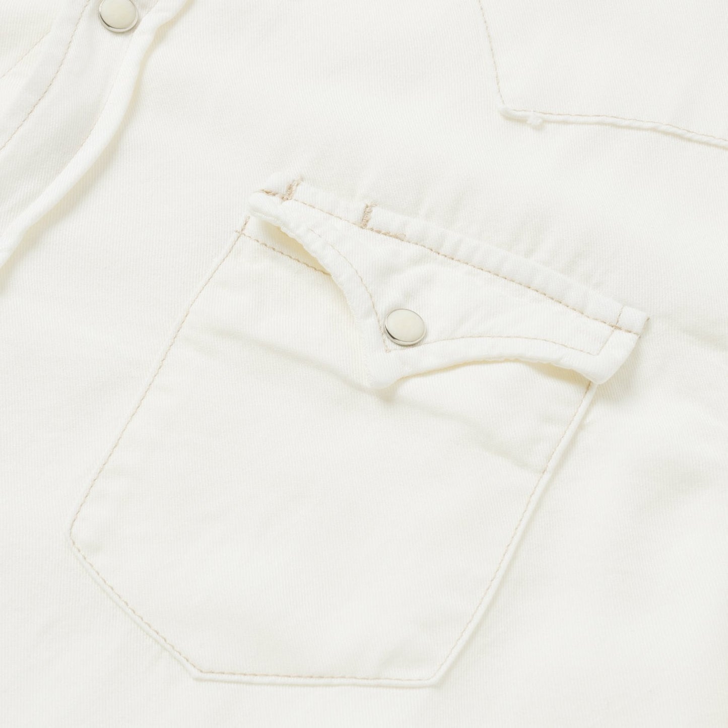 White Cream Twill Shirt / Stetson