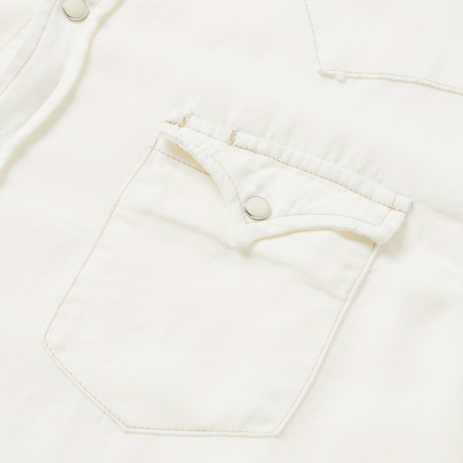 White Cream Twill Shirt / Stetson